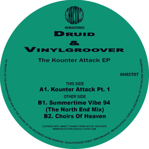 Druid & Vinylgroover - The Counter Attack EP - Hectic Records - KHECT07 - 12 " Vinyl