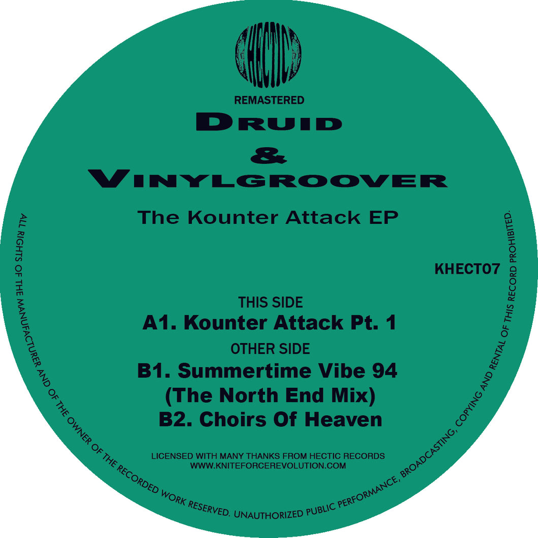 Druid & Vinylgroover - The Counter Attack EP - Hectic Records - KHECT07 - 12 