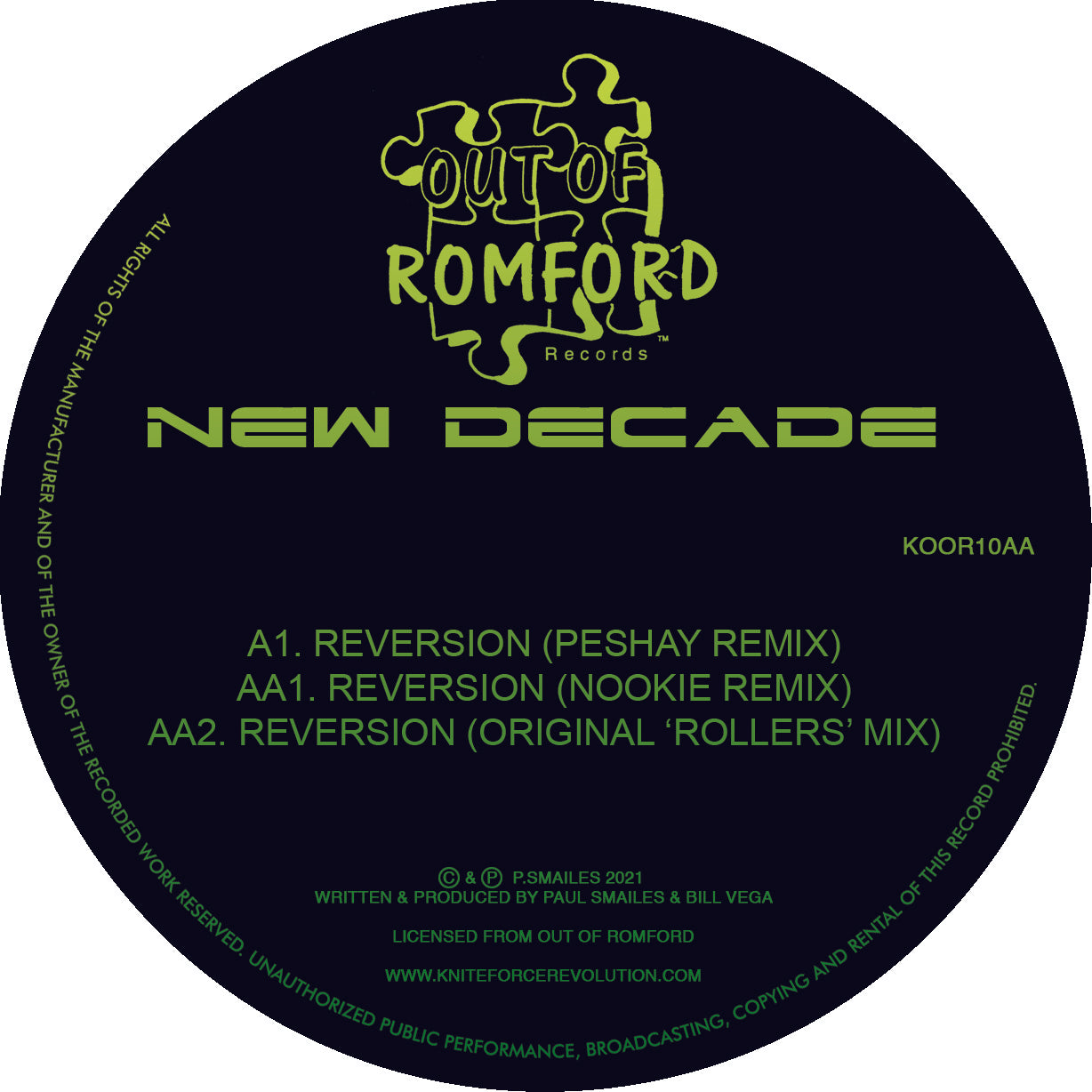 KOOR10 - New Decade - Reversion - Out Of Romford - KOOR10 - 12