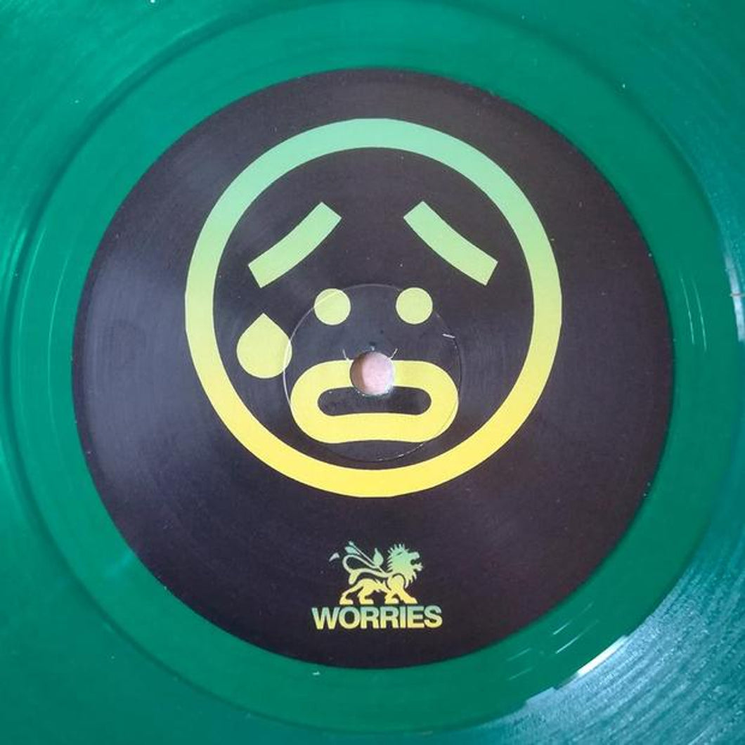 VIBEZ 93 - Unknown - The Worries / Bam Bam - NAUGHTY93002 - Clear Green 10