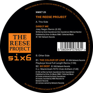 The Reese Project Remixes  - Direct Me  (Joey Negro, Playboys, C.J. Mackintosh) - Network Records - NWKT25 - 12" Vinyl