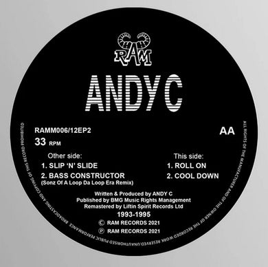 Ram Records - Andy C - 'Slip ‘N’ Slide / Roll On' (1993-1995) - 12
