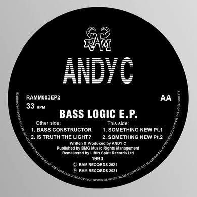 Ram Records  -Andy C - Bass Logic EP - RAMM003 - 12