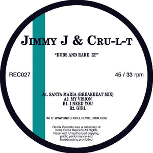 Jimmy J & Cru-L-T - Dubs & Rare EP- Santa Maria - Remix records - REC027 - 12"