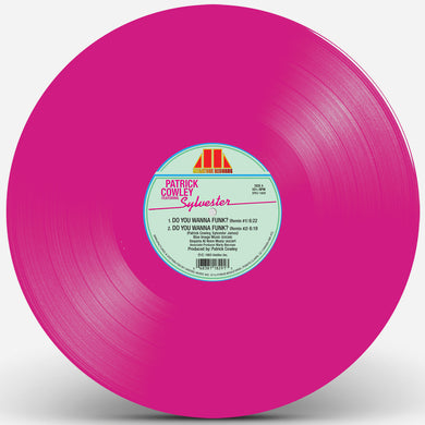 Patrick Cowley Featuring Sylvester - Do You Wanna Funk?/Don't Stop - Unidisc Recs - SPEC-1829 - Pink Swirl 180g 12