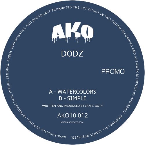 Dodz - Watercolors / Simple - AKO Beatz -: AKO10 012  - ltd blue marbled 10