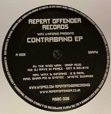 Repeat Offender Records -  Contraband E.P.  - Inferno & Wax/Wiseman/Rave In Peace - ASBO006 - 12