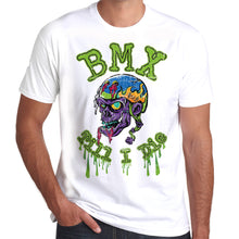 Load image into Gallery viewer, BMX Till I Die Rad Air Skull distressed print T-Shirt 100% Cotton