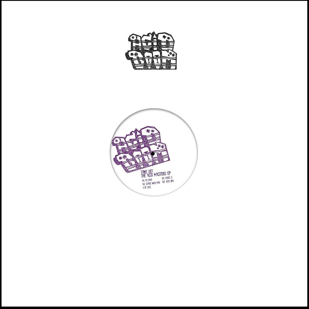 Acid Boom - Tone Def – The Acid Masters EP – BOOM001 - White Label 12