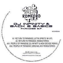 Load image into Gallery viewer, Dj Infinity &amp; Back 2 Basics - Paradise EP - Out Of Romford - KOOR05 - 12&quot; Vinyl
