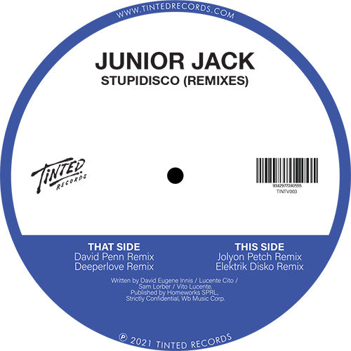 Junior Jack - Stupidisco (Remixes) - TINTED RECORDS - TINTV003 - 12