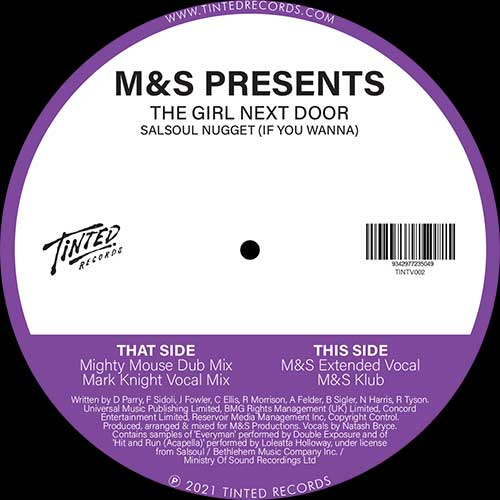 M&S Presents The Girl Next Door - Salsoul Nugget (20th Anniversary Remixes) - Mighty Mouse - TINTED RECORDS - TINTV002 - 12