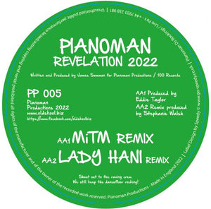 Pianoman - Revelation - Remixes inc. DJ Jedi  - 12" Vinyl  PP05