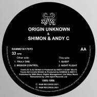 Ram Records - Origin Unknown/Shimon & Andy C 'Truly One / Mission Control / Quest / Night Flight' - 12