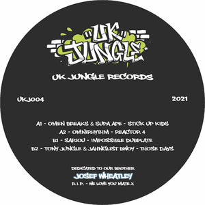 Omen Breaks & Supa Ape - Tony Jungle - OmniRhythm - UK Jungle Recs - UKJ 004 -12" Vinyl